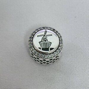 Pandora Holland Windmill Dangle Charm Travel Pendant, S925 Silver Jewelry